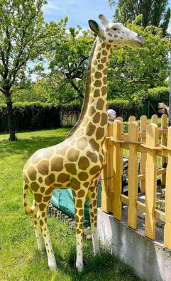 XXL GR. BABY Giraffe Lebensgross 120cm WILD GARTEN Premium DEKO Gartendekoration