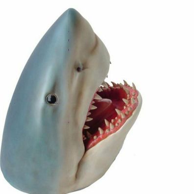 XXL Premium Haikopf lebensgross Shark 85cm Haifisch Hai-Deko auch zum aufhängen