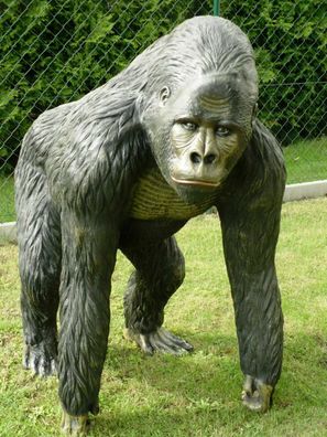 XXL Gorilla Lebensgroß AFFE DELUXE Gartendeko 130cm Garten Dekoration DEKO FIGUR