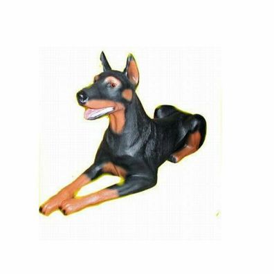 XXL Premium Dobermann in lebensgross 90cm Hund Garten Deko Figur inkl. Spedition