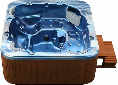 XXL Luxus SPA-LED Whirlpool SET 215x215 Farblicht Outdoor-Indoor Pool 5 Personen