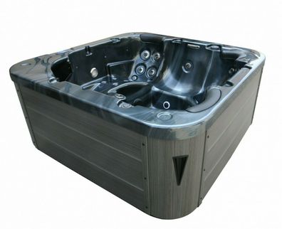 XXL Luxus SPA LED Whirlpool SET 215x215 Farblicht Outdoor-Indoor Pool 5 Personen