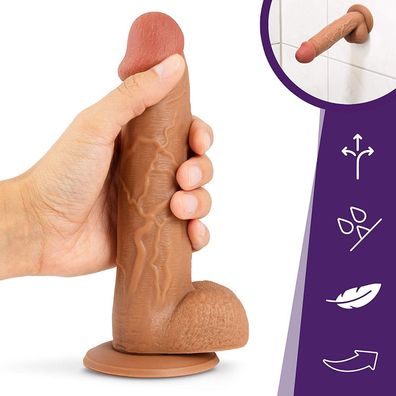 Realistischer XXL Dildo Silikon Sexspielzeug naturgetreu Saugnapf Anal Plug Eichel