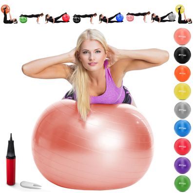 Hop-Sport Gymnastikball inkl. Ballpumpe 45 55 65 75 85 cm Fitnessball Aerobik