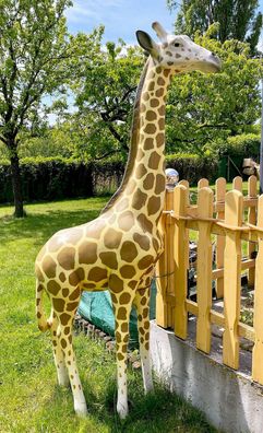 XXL GR. BABY Giraffe Lebensgross 190cm WILD GARTEN Premium DEKO Gartendekoration