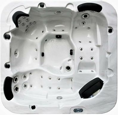 XXL Luxus-SPA LED Whirlpool SET 215x215 Farblicht Outdoor-Indoor Pool 5 Personen