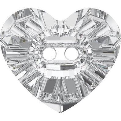 Swarovski Heart Crystal Button, Kristallknopf, Herzform, 16 x 14 mm,