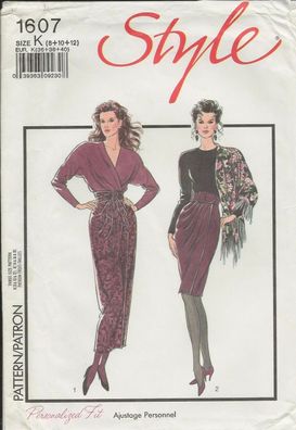 out-of-print: Style 1607 pattern, Schnittmuster, sizes 8-10-12, Gr. 36 - 40
