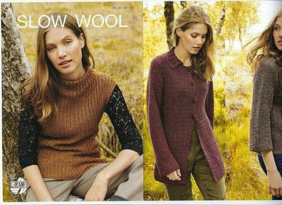Lana Grossa: SLOW WOOL, Anleitungsheft für 6 Modelle