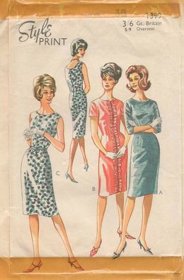 Original pattern from 1960: STYLE Print, 1399, bust size 38