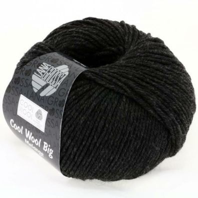 LANA GROSSA Cool Wool Big, Schurwolle Merino superfine, Fb.618, anthrazit, 50 g