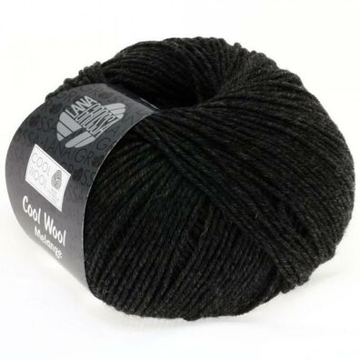 LANA GROSSA Cool Wool, Schurwolle Merino extrafein, Fb 444, anthrazit, 50 g
