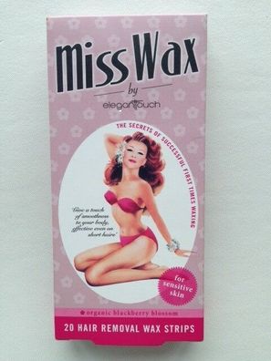 Miss Wax, 20 Hair Removal Wax Strips, for sensitive skin
