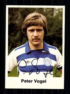 Peter Vogel MSV Duisburg Bergmann Sammelbild 1977-78 Original Signiert + A 61122