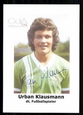 Urban Klausmann Werder Bremen Autogrammkarte Original Signiert + A 61131