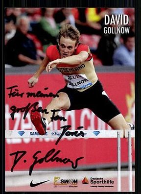 David Gollnow Autogrammkarte Original Signiert Leichtathletik + A 61174