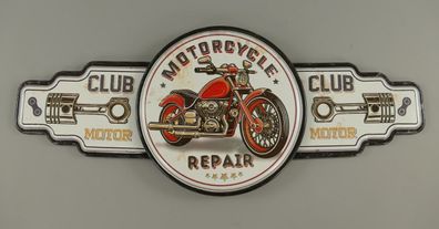 Blechschild, Reklameschild, Motorcycle Repair, Motorsport Wandschild 30x74 cm