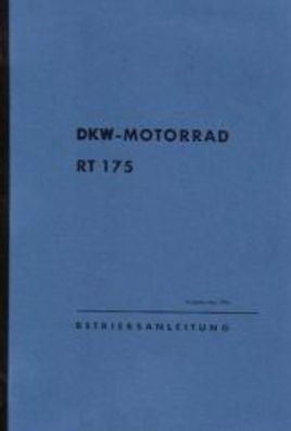 Betriebsanleitung DKW RT 175, Motorrad, Oldtimer