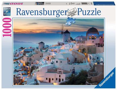 Ravensburger Puzzle - Abend über Santorini - 1000 Teile Griechenland # 19611