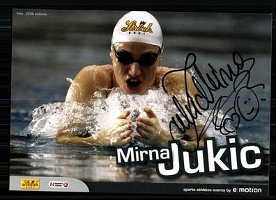 Mirna Jukic Autogrammkarte Original Signiert Schwimmen + A 61268