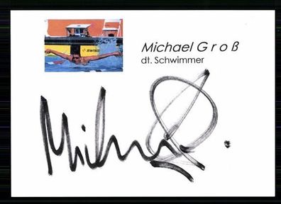 Michael Groß Autogrammkarte Original Signiert Schwimmen + A 61267