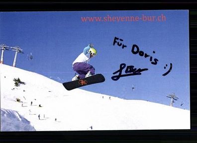 Sheyenne Bur Autogrammkarte Original Signiert Snowboard + A 61312