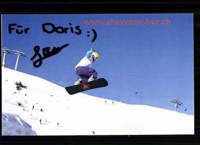 Sheyenne Bur Autogrammkarte Original Signiert Snowboard + A 61311