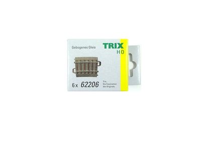 Trix H0 62206, 6 x gebogenes Gleis R 2, neu, OVP