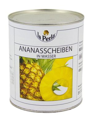 La Perla Ananas in Scheiben eingelegt in Wasser Konserve 490g