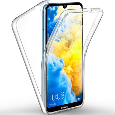 Huawei Y5 2019 Full Cover Silikon TPU 360° Transparent Case Hülle Schutzhülle