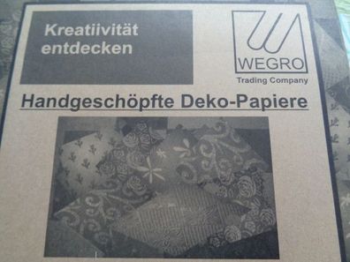 Double Dragon / Wegro Handgeschöpfte Deko-Papiere Motivbogen Druck & geprägt