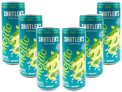 Shatlers Cocktail - 6er Set Shatlers Mojito 0,25L (10,1% Vol) inklusive Pfand E