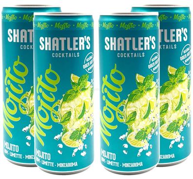 Shatlers Cocktail - 4er Set Shatlers Mojito 0,25L (10,1% Vol) inklusive Pfand E