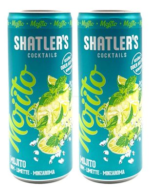 Shatlers Cocktail - 2er Set Shatlers Mojito 0,25L (10,1% Vol) inklusive Pfand E