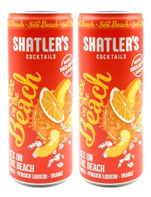 Shatlers Cocktail - 2er Set Shatlers Sex on the Beach 0,25L (10,1% Vol) inklusi