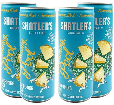 Shatlers Cocktail - 4er Set Shatlers Swimmingpool 0,25L (10,1% Vol) inklusive P