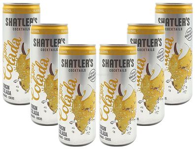 Shatlers Cocktail - 6er Set Shatlers Virgin Colada 0,25L Alkoholfrei - inklusiv