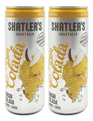 Shatlers Cocktail - 2er Set Shatlers Virgin Colada 0,25L Alkoholfrei - inklusiv