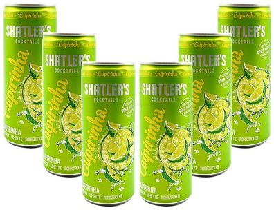 Shatlers Cocktail - 6er Set Shatlers Caipirinha 0,25L (10,1% Vol) inklusive Pfa