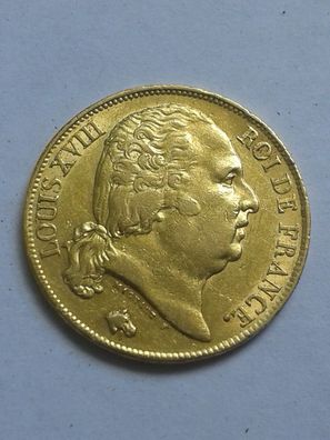 20 Francs 1817 A Frankreich Ludwig XVIII. ca. 6,45g Gold - Traumerhaltung