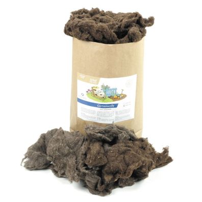 Schafwolle Gartenwolle Pflanzwolle lose im Beutel 10 kg