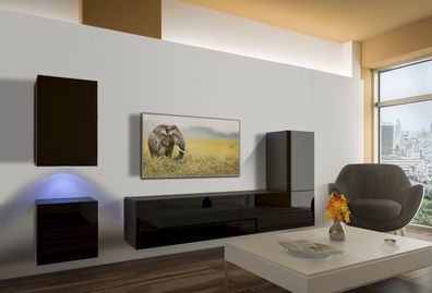 Brimnes NX16 Möbel für Wohnzimmer Wohnwand Mediawand Schrankwand Wohnschrank