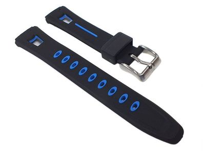 Calypso Ersatzband Uhrenarmband Kunststoff Band schwarz/ Blau für K5506/3 K5506