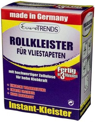 Euromaster Rollkleister 5 x 200g geeignet für Vliestapeten - in 3 Minuten gebrau