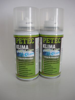 2 x Petec Klima Fresh & Clean Automatik Spray Ocean 150ml 71450