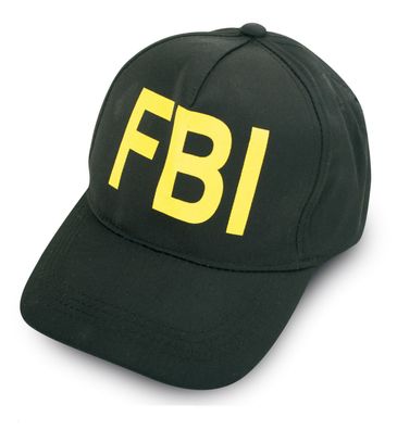 Basecap FBI Polizei Erwachsene Kinder Kappe schwarz Mütze Karneval Fasching