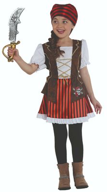Rubies 12101 - Piratenlady Piratin Seeräuberin - Kinder Kostüm - Größe 104 - 164