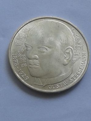 5 Mark 1978 D Deutschland Silber Gustav Stresemann Reichskanzler st