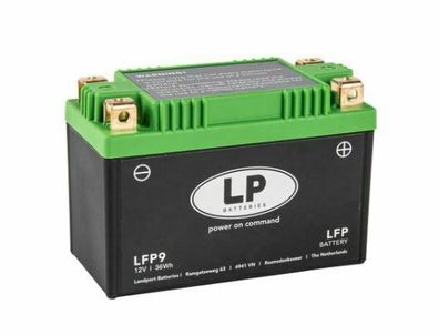 LFP9 LP Lithium LiFePo4 Motorradbatterie 12,8V/36Wh YTX9-BS, YT9B-4