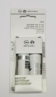 787,50€/1L) Opel Lackstift Starsilber III 157 2AU 6772157 Z157 Pinsel Stift